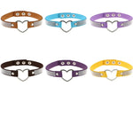 Colar Choker Feminino Punk com Forma de Coração e Strass Harajuku Japonesa, Entrega de Cor Aleatória, TXXQ03
