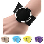 2 Peças de Pulseira de Veludo Redonda Simples Europeia e Americana, Pulseira de Metal de Moda, Entrega de Cor Aleatória