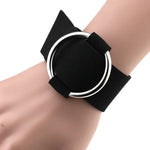 2 Peças de Pulseira de Veludo Redonda Simples Europeia e Americana, Pulseira de Metal de Moda, Entrega de Cor Aleatória