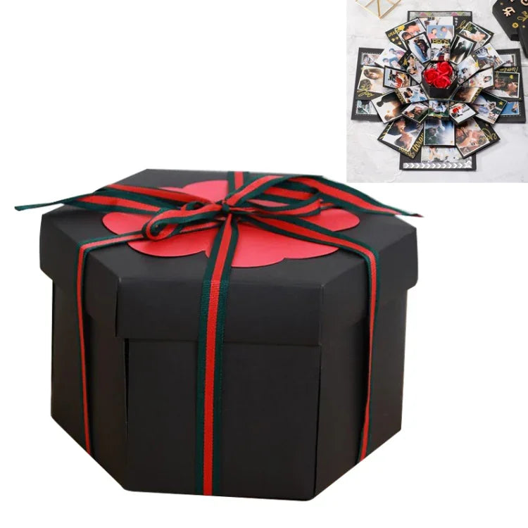 Álbum DIY Surpresa Hexagonal Florescente, Caixa Criativa para Fotos, Caixa de Presente Estrela, Álbum Artesanal