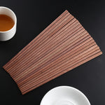 10 Pairs Natural Red Sandal Wood Non-slip Chopsticks