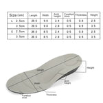 Palmilhas desportivas respiráveis em PU para aumento de altura de 2,5cm, Tamanho: L, Tamanho: L (2,5cm)