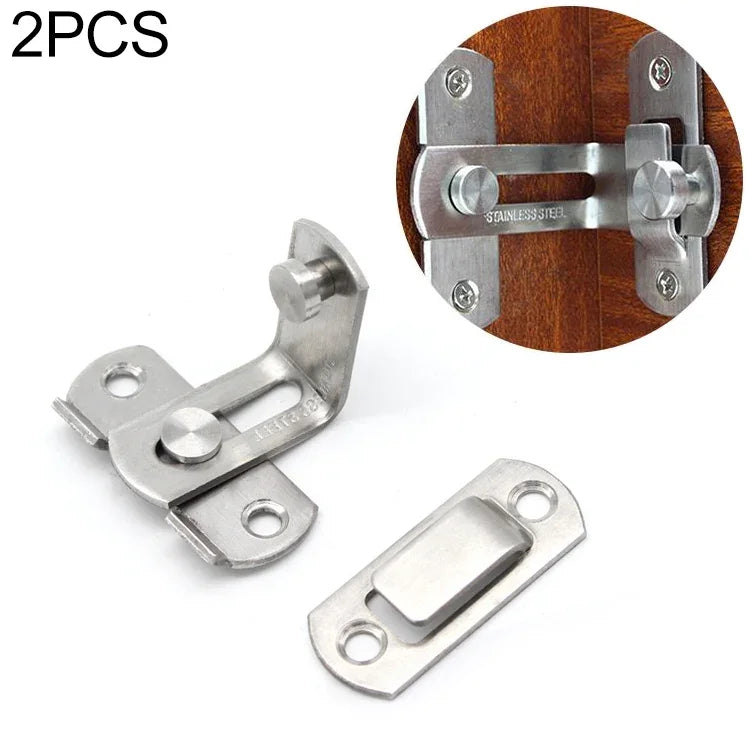 2 PCS Inserto de Canto para Fecho de Porta de Segurança em Aço Inoxidável a 90 Graus, Inserto de Canto para Fecho de Porta