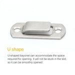 2 PCS Inserto de Canto para Fecho de Porta de Segurança em Aço Inoxidável a 90 Graus, Inserto de Canto para Fecho de Porta