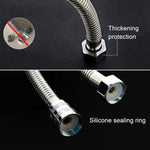 1.5m Flexible Stainless Steel Showerhead Hose Pipe Copper Core Interface Anti Burst Bath Water Pipe, 1.5m (Copper Core Interface)