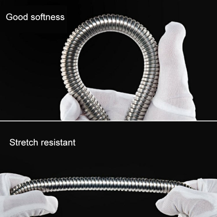 1.5m Flexible Stainless Steel Showerhead Hose Pipe Copper Core Interface Anti Burst Bath Water Pipe, 1.5m (Copper Core Interface)