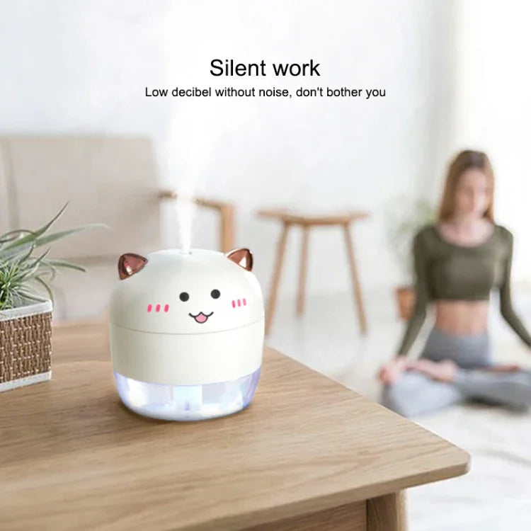 Humidificador atomizador WT-H21 com luzes noturnas coloridas, capacidade do depósito de água: 200mL