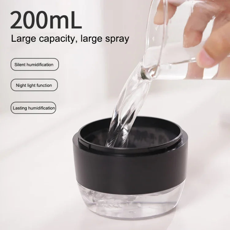 Humidificador atomizador WT-H21 com luzes noturnas coloridas, capacidade do depósito de água: 200mL