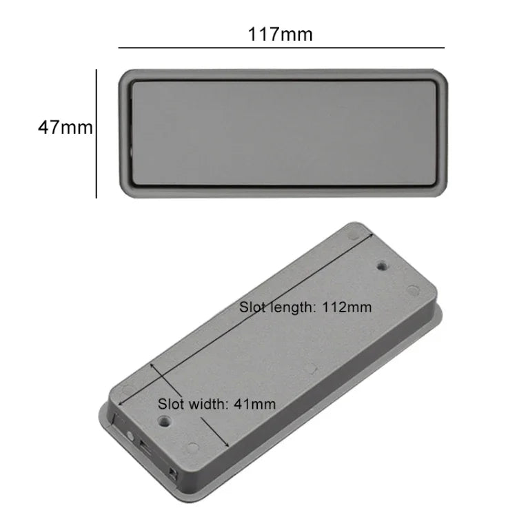 Puxador Simples para Roupeiro com Ranhura, Puxador Oculto Embutido para Gaveta Invisível, Distância entre Orifícios: 96mm, 96mm