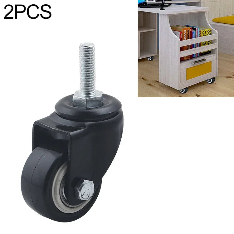 2 PCS Rodízio Universal Silencioso com Parafuso para Móveis, Armários e Mesas de Café de 2 polegadas, Rodízio Universal com Parafuso de 2 polegadas