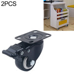 2 PCS Rodízio Universal com Travão Silencioso para Móveis, Armários e Mesas de Café de 2 polegadas, Rodízio Universal com Travão de 2 polegadas