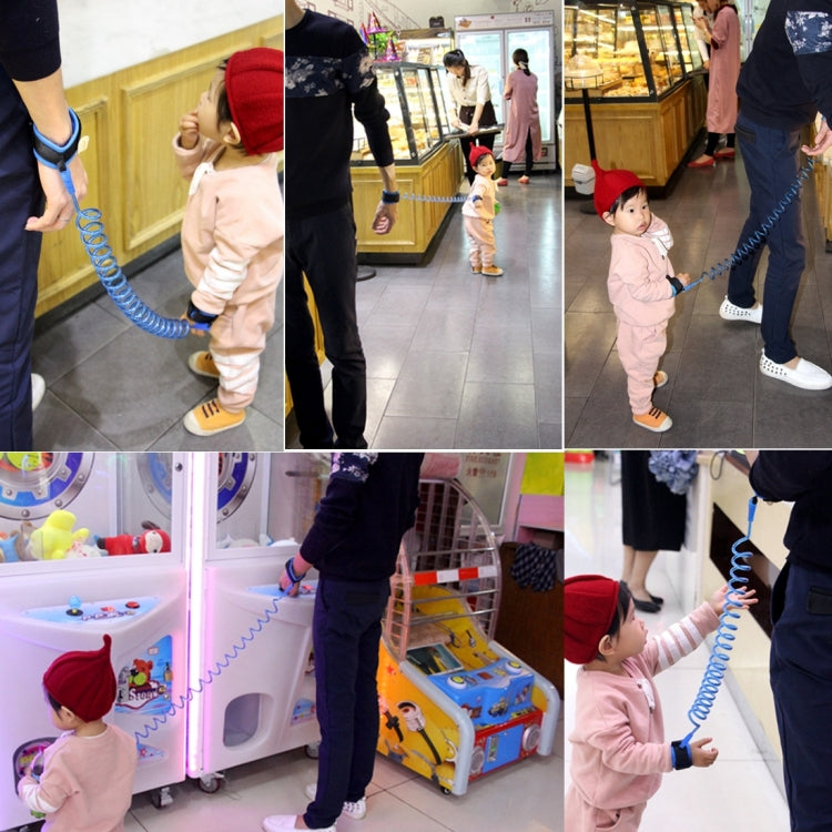 Arnês de Segurança para Crianças Trela Infantil Anti-Perda Ligação de Pulso Corda de Tração Pulseira Anti-Perda, Comprimento: 2m, 2m Laranja, 2m Azul