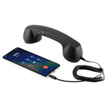 Microfone com ficha de 3,5 mm para telefone retro anti-radiação, receptor de auscultador para telemóvel, 3,5 mm