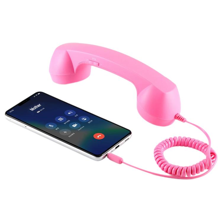 Microfone com ficha de 3,5 mm para telefone retro anti-radiação, receptor de auscultador para telemóvel, 3,5 mm