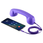 Microfone com ficha de 3,5 mm para telefone retro anti-radiação, receptor de auscultador para telemóvel, 3,5 mm