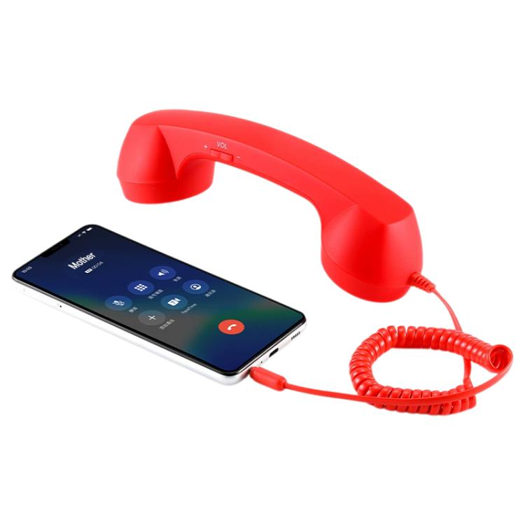 Microfone com ficha de 3,5 mm para telefone retro anti-radiação, receptor de auscultador para telemóvel, 3,5 mm