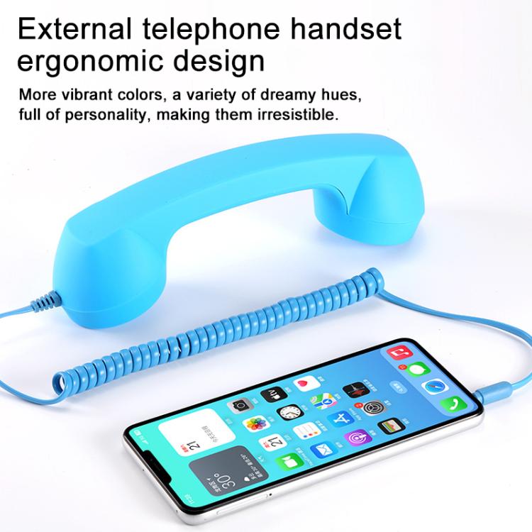 Microfone com ficha de 3,5 mm para telefone retro anti-radiação, receptor de auscultador para telemóvel, 3,5 mm
