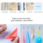 10 Ganchos Adesivos Impermeáveis em PVC + Aço Inoxidável, Forma de Ameixa Grossa, Transparente, Fixação Forte para Cozinha, Montagem na Parede