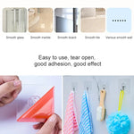 10 Ganchos Adesivos Impermeáveis em PVC + Aço Inoxidável, Forma de Ameixa Fina, Transparente, Fixação Forte para Cozinha, Montagem na Parede