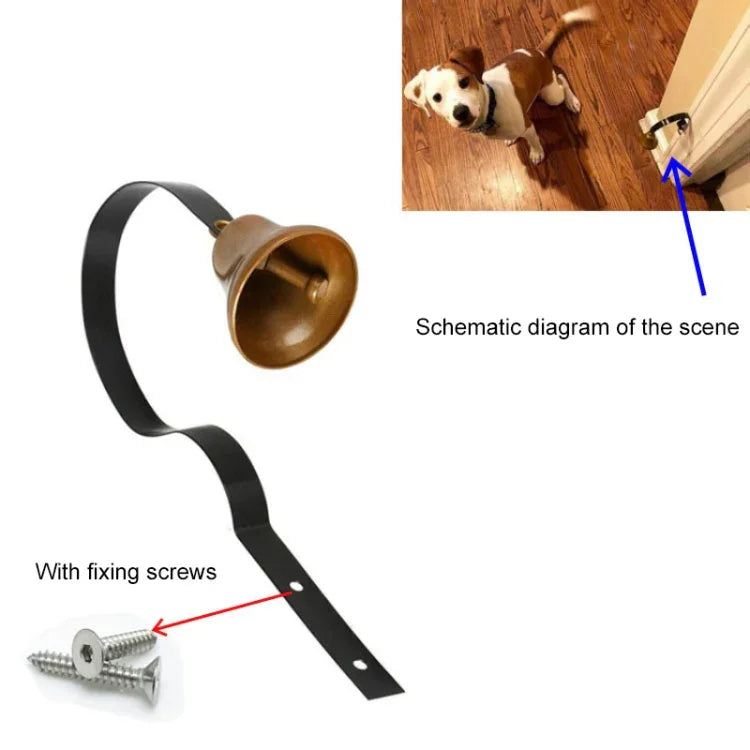 Sino de Parede Metálico Retro de Natal para Treino de Cão, Campainha Decorativa para Casa