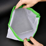10 Sacos de Armazenamento de Malha para Frutas e Sanduíches Reutilizáveis com Costura Dupla, Resistentes, Tamanho: 30cm x 20cm, Entrega com Cor Aleatória, Tamanho: 30cm x 20cm