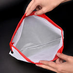 10 Sacos de Armazenamento de Malha para Frutas e Sanduíches Reutilizáveis com Costura Dupla, Resistentes, Tamanho: 30cm x 20cm, Entrega com Cor Aleatória, Tamanho: 30cm x 20cm