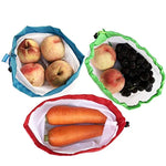 10 Sacos de Armazenamento de Malha para Frutas e Sanduíches Reutilizáveis com Costura Dupla, Resistentes, Tamanho: 30cm x 20cm, Entrega com Cor Aleatória, Tamanho: 30cm x 20cm