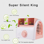 Ventoinha de secretária mini sem lâminas Turbine 30W silenciosa para dormitório / quarto / sala / escritório, 3 modos de velocidade, AC 220V