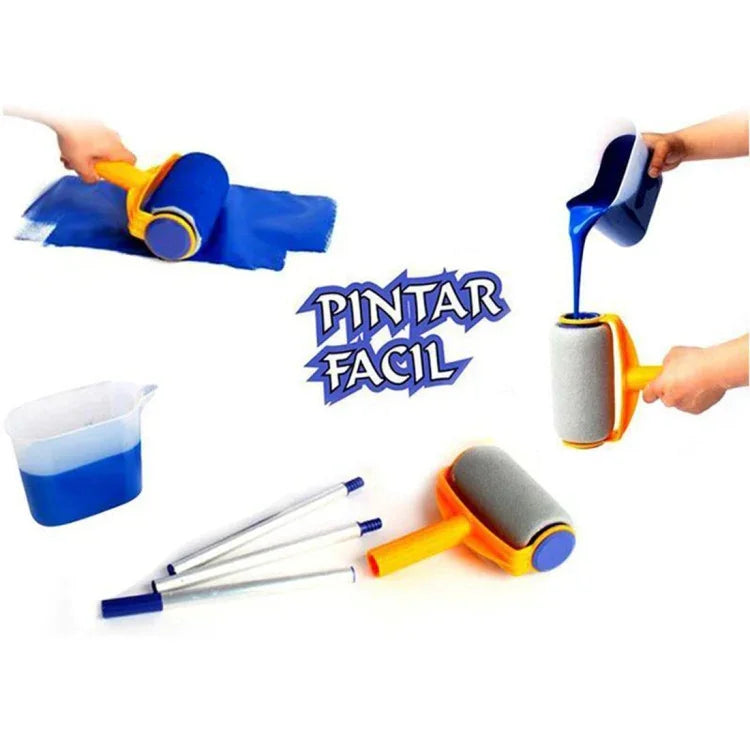 Pintar Facil Conjunto Multifuncional de Rolo e Pincel para Pintura, Conjunto de Pincéis