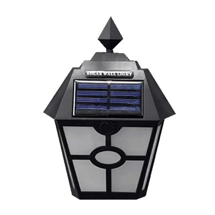Lâmpada de Parede LED Retro Solar Hexagonal para Exterior com Sensor de Luz para Paisagem