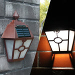 Lâmpada de Parede LED Retro Solar Hexagonal para Exterior com Sensor de Luz para Paisagem