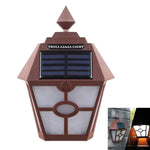 Lâmpada de Parede LED Retro Solar Hexagonal para Exterior com Sensor de Luz para Paisagem