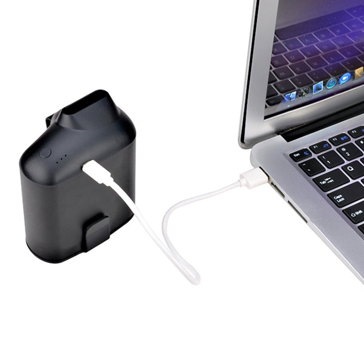 Ventoinha portátil criativa USB para pendurar na cintura com três velocidades ajustáveis, preta, cinzenta