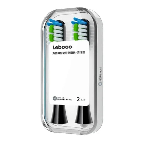 HUAWEI Lebooo LBS-T053A 2 Unidades de Cabeça de Escova de Dentes Inteligente (para HCB0001), Cabeça de Escova LBS-T053A (Preto), Cabeça de Escova LBS-T053A (Branco)