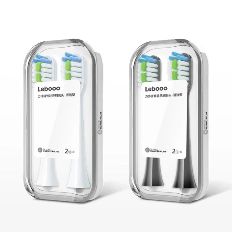 HUAWEI Lebooo LBS-T053A 2 Unidades de Cabeça de Escova de Dentes Inteligente (para HCB0001), Cabeça de Escova LBS-T053A (Preto), Cabeça de Escova LBS-T053A (Branco)