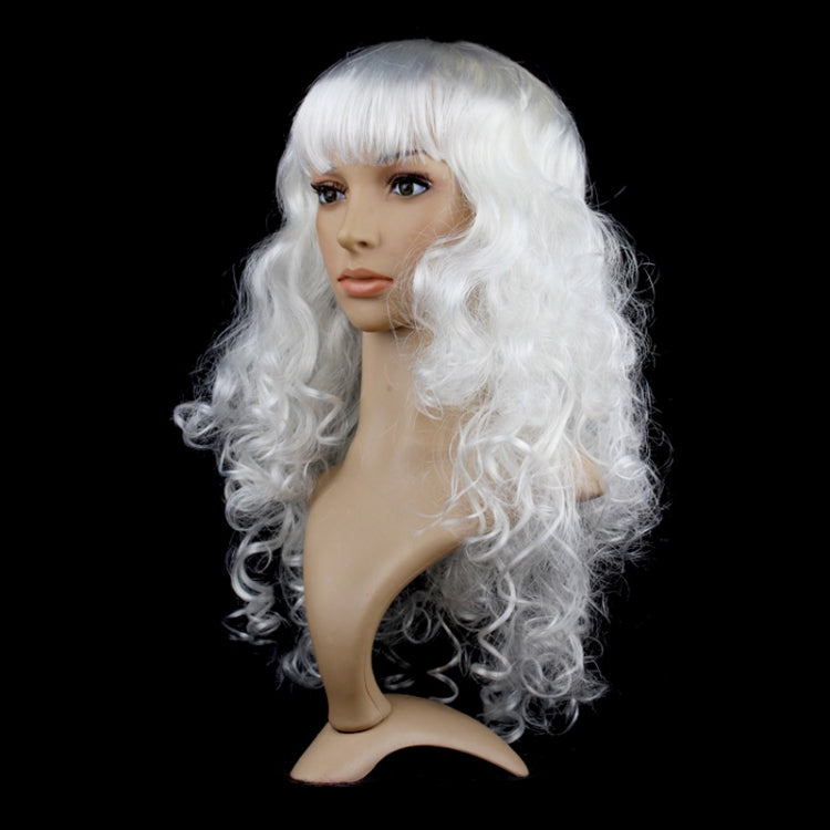 Perucas PET Longas Onduladas Coloridas para Festa e Cosplay para Mulher (Preto)