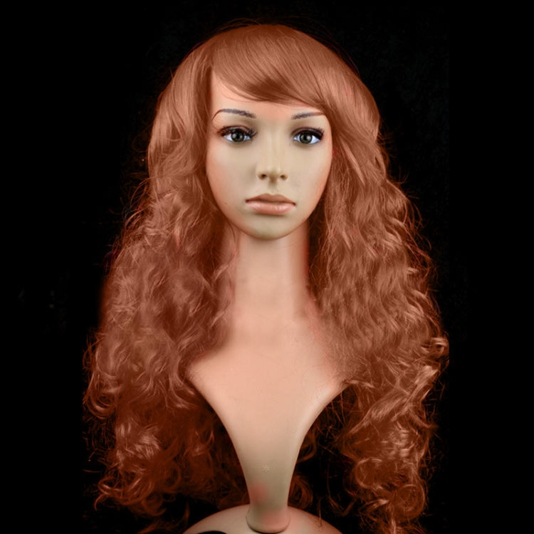 Perucas PET Longas Onduladas Coloridas para Festa e Cosplay para Mulher (Preto)