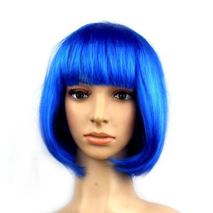 Perucas PET Curtas e Direitas para Festa e Cosplay para Mulher (Lavanda)