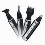 APARADOR SPORTSMAN 4 em 1 Recarregável para Ouvido, Nariz, Barba, Rosto, Sobrancelhas e Cabelo para Homem, Plugue EUA (Preto, 110V), Plugue EUA