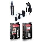APARADOR SPORTSMAN 4 em 1 Recarregável para Ouvido, Nariz, Barba, Rosto, Sobrancelhas e Cabelo para Homem, Plugue EUA (Preto, 110V), Plugue EUA