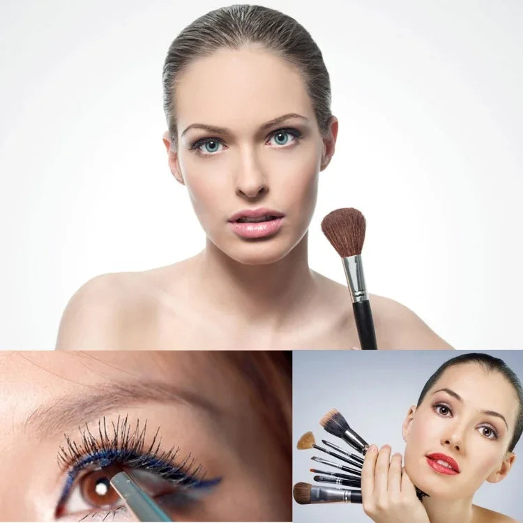 Conjunto de 32 Pincéis de Maquilhagem com Cabo de Cor Madeira Kit de Beleza + Estojo de Transporte em Pele PU, 32 PCS