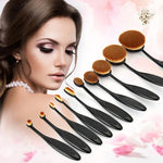 Conjunto de 10 Pincéis para Sobrancelhas com Cabo Estilo Escova de Dentes, Preto