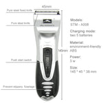 Aparador de Cabelo Elétrico a Pilhas para Crianças Máquina de Cortar Cabelo para Homem (Prateado)
