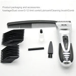 Aparador de Cabelo Elétrico a Pilhas para Crianças Máquina de Cortar Cabelo para Homem (Prateado)