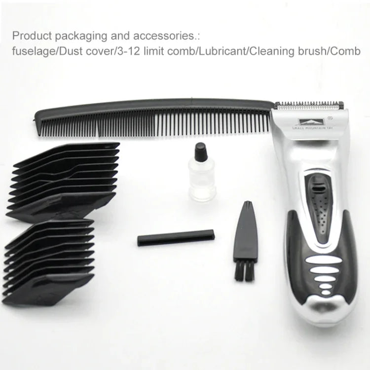 Aparador de Cabelo Elétrico a Pilhas para Crianças Máquina de Cortar Cabelo para Homem (Prateado)