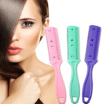 3 Peças de Ferramentas para Cabelo Faca Dupla Pente Aparador de Franja Dispositivo de Afinar Cortador de Cabelo, Entrega de Cor Aleatória, 10 Peças Entrega de Cor Aleatória