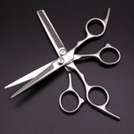 Tesouras de Cabeleireiro Duráveis e Afiadas para Cortar Cabelo e Tesoura de Afinar Dentes para Barbeiro (Tesoura de Afinar Prateada), Tesoura de Afinar
