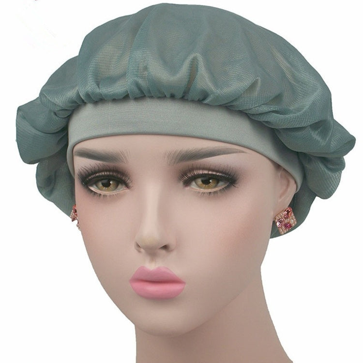 Touca de Noite de Coco Touca para Ar Condicionado Touca para Cabelo Comprido Banda Larga Touca de Cetim
