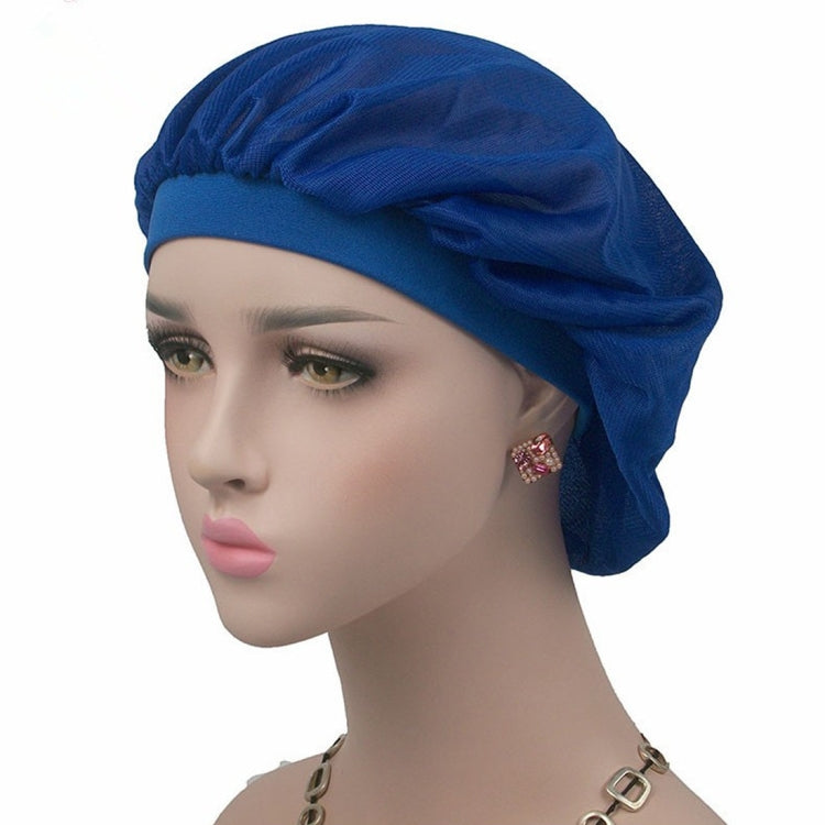 Touca de Noite de Coco Touca para Ar Condicionado Touca para Cabelo Comprido Banda Larga Touca de Cetim