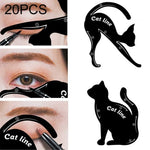 20 Peças / 10 Conjuntos Modelo de Ferramenta de Maquilhagem para Olhos Linha de Gato para Mulheres